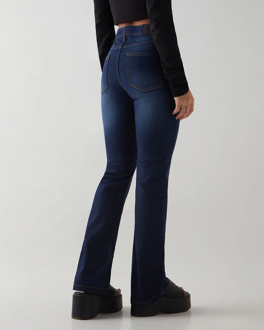 Women's Dark Blue Washed Bootcut Jeans